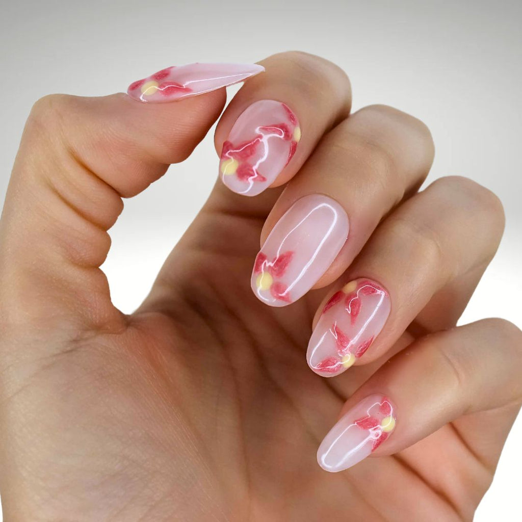 PollyTips - Nude Bloom Nails 1