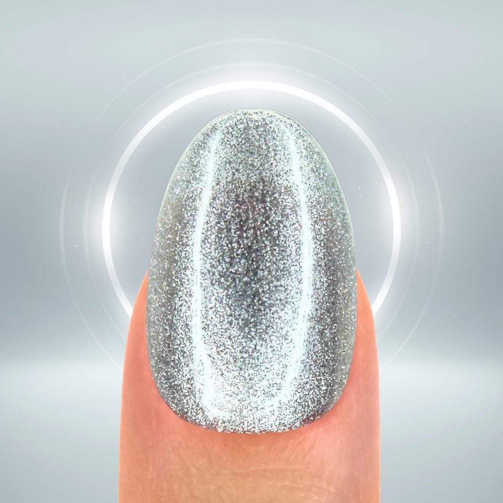 PollyTips - Grey Solid Color named Lustrous Platinum (Silver Star for the Holidays) Picture.