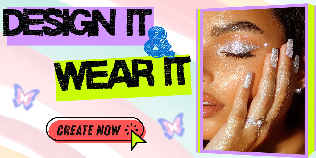 PollyTips - Homepage Y2K  Header Image "Request A Custom Nail Design" For Desktop.
