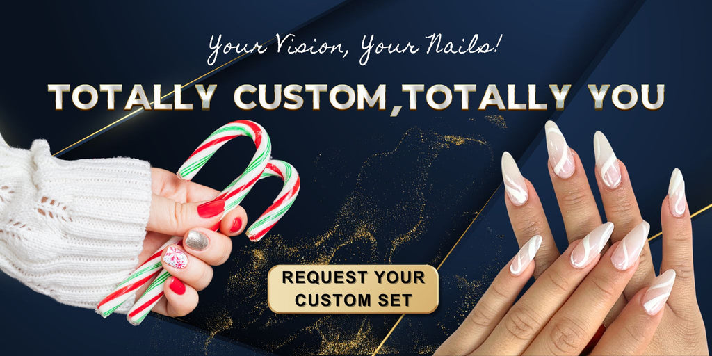 PollyTips - Homepage Header Image "Request A Custom Nail Design" For Desktop.