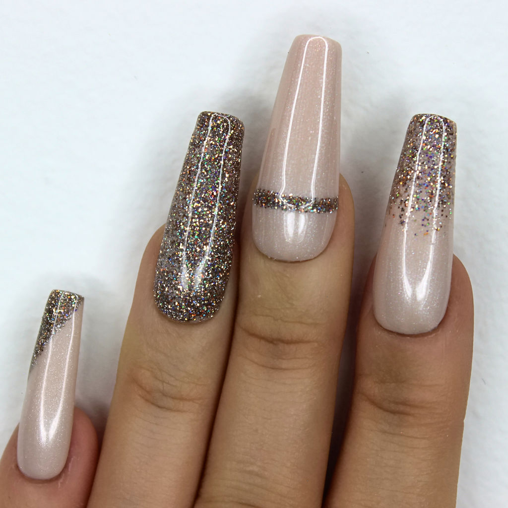 PollyTips - Celebrate In Gold Nails 2