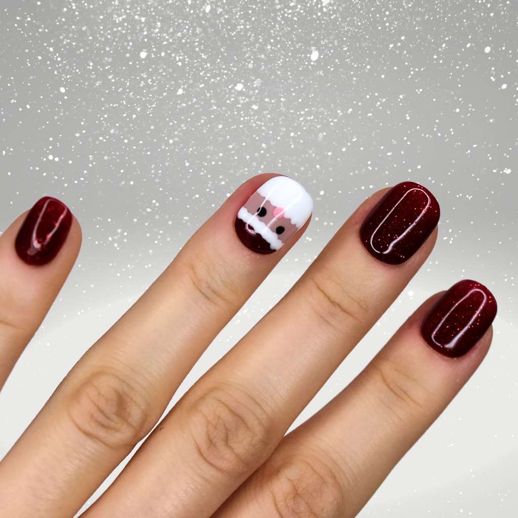 PollyTips - Cherry Claus Nails 2