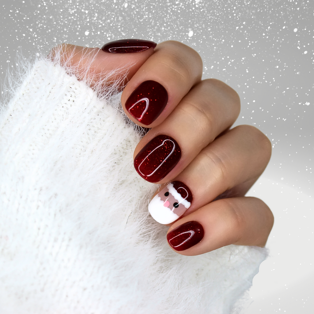 PollyTips - Cherry Claus Nails 5