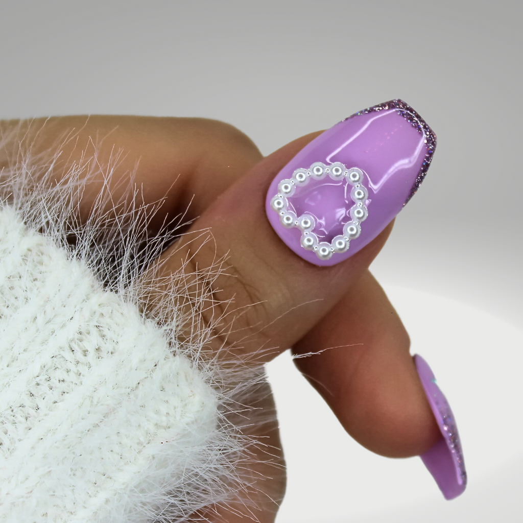 PollyTips - Pearly Lavender Dreamscape Nails 2