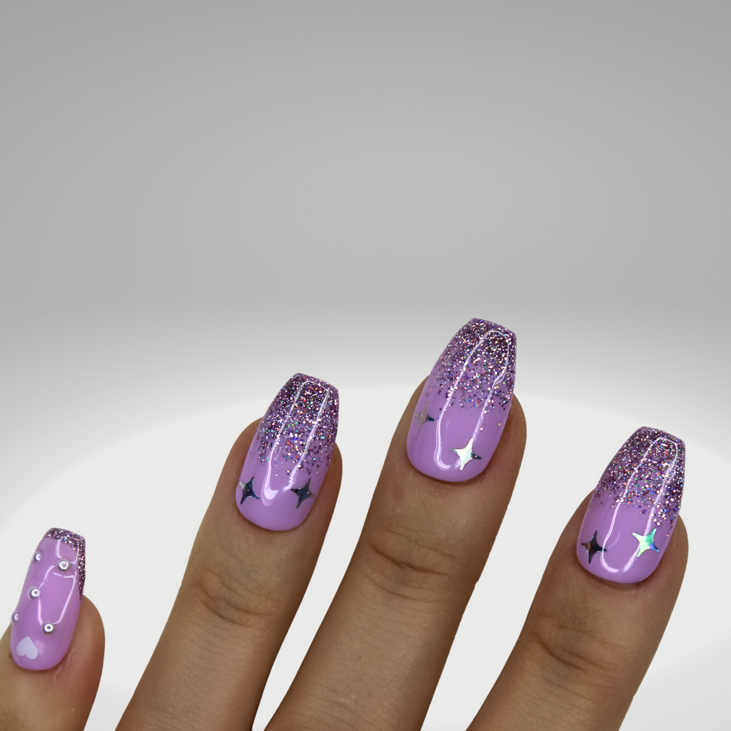 PollyTips - Pearly Lavender Dreamscape Nails 3