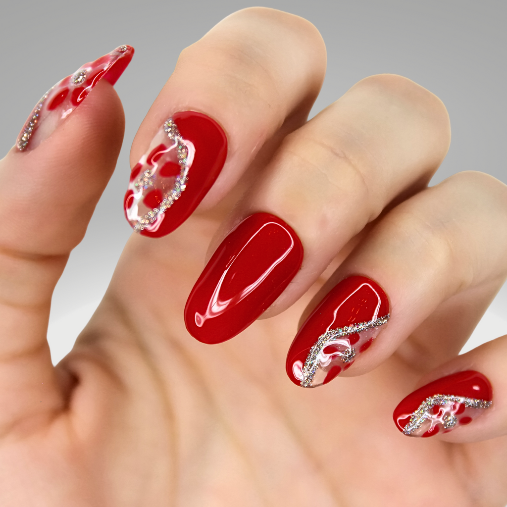 PollyTips - Scarlet Blossom Nails 3