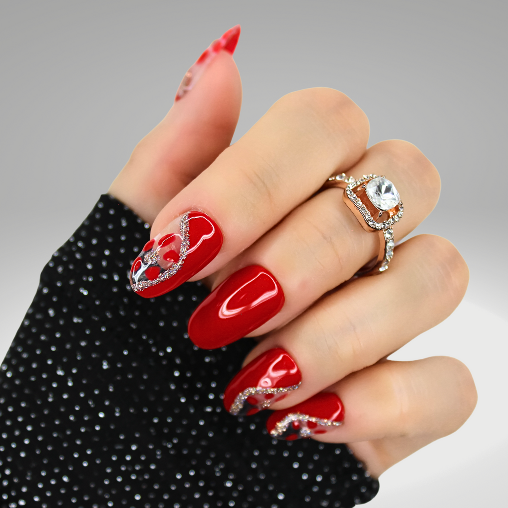 PollyTips - Scarlet Blossom Nails 5