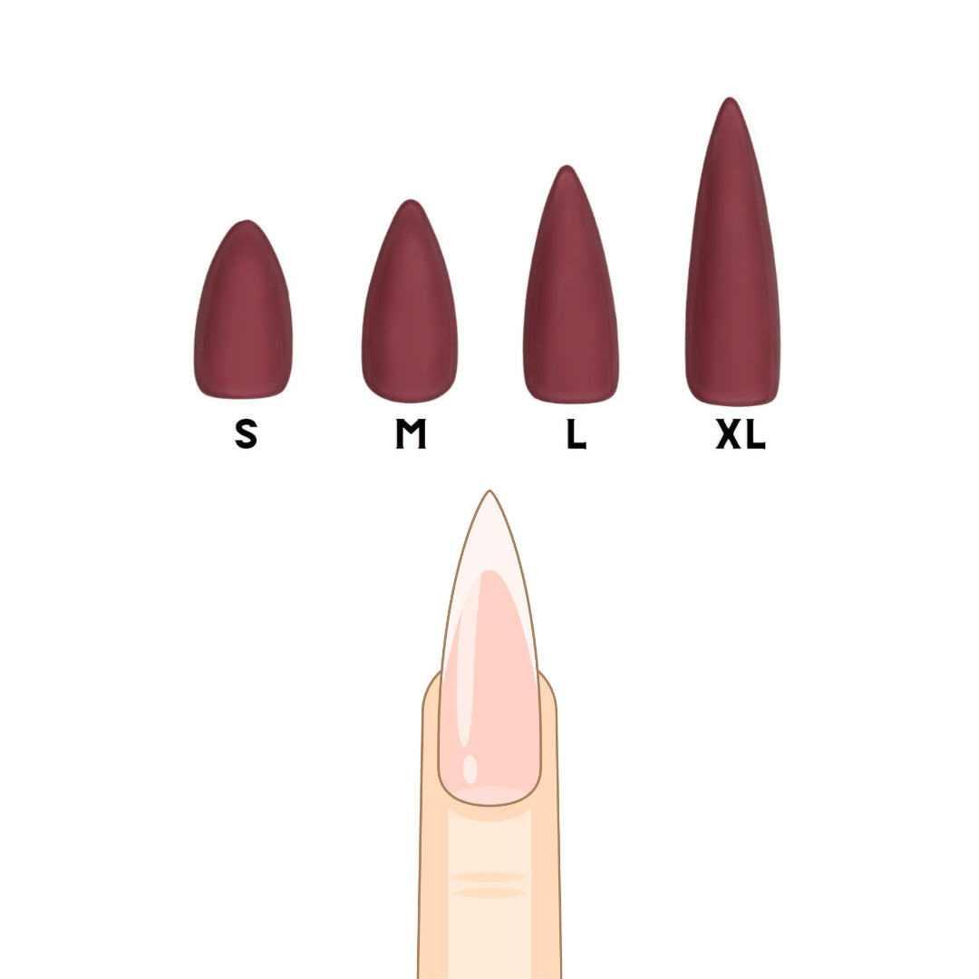 PollyTips - Nails Lengths (Stiletto).