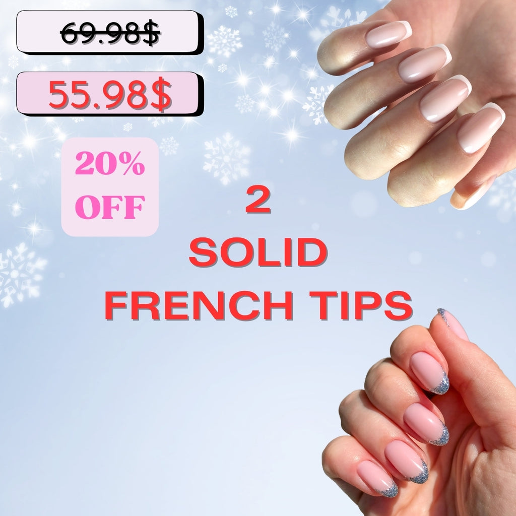 PollyTips - Xmas 2 Solid French Tips Bundle 2.